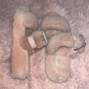 UGG Fluffy Pink Slippers